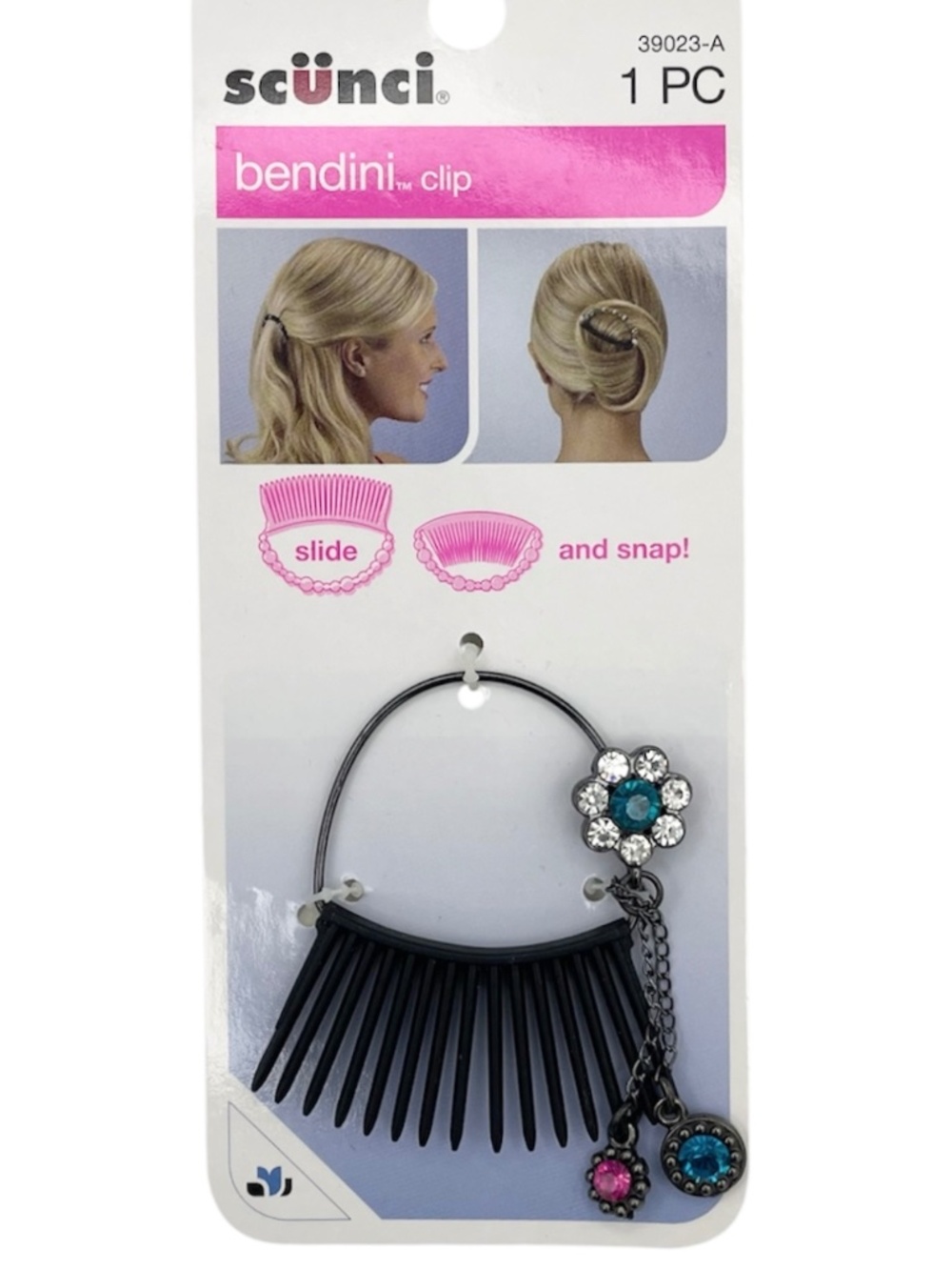 Scunci bendini clip with gem charms